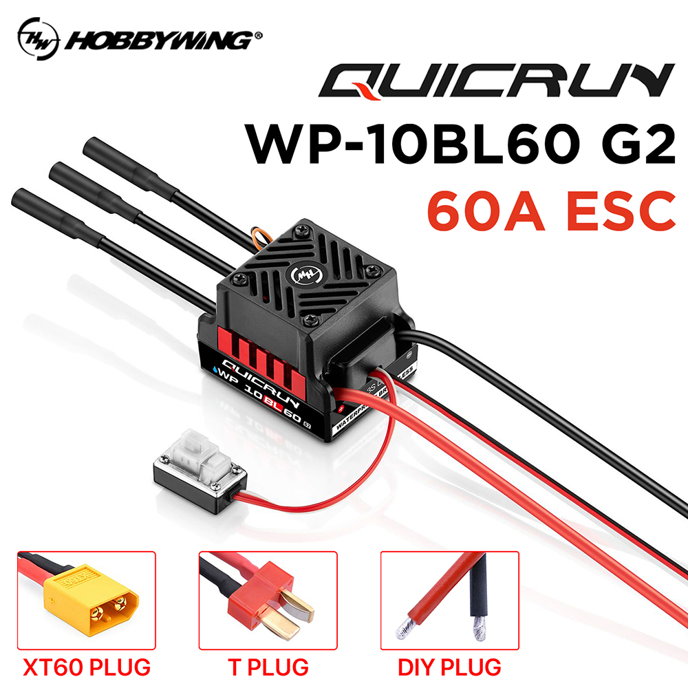 Esc Waterproof 60A - HobbyWing QuicRun WP 10BL60 ESC RC