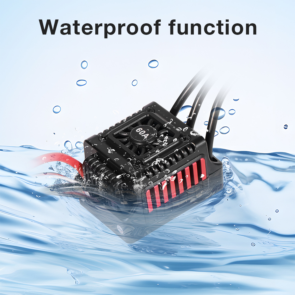 45A 60A RC ESC à prova d'água  - Esc Waterproof 60A avaliação e preço