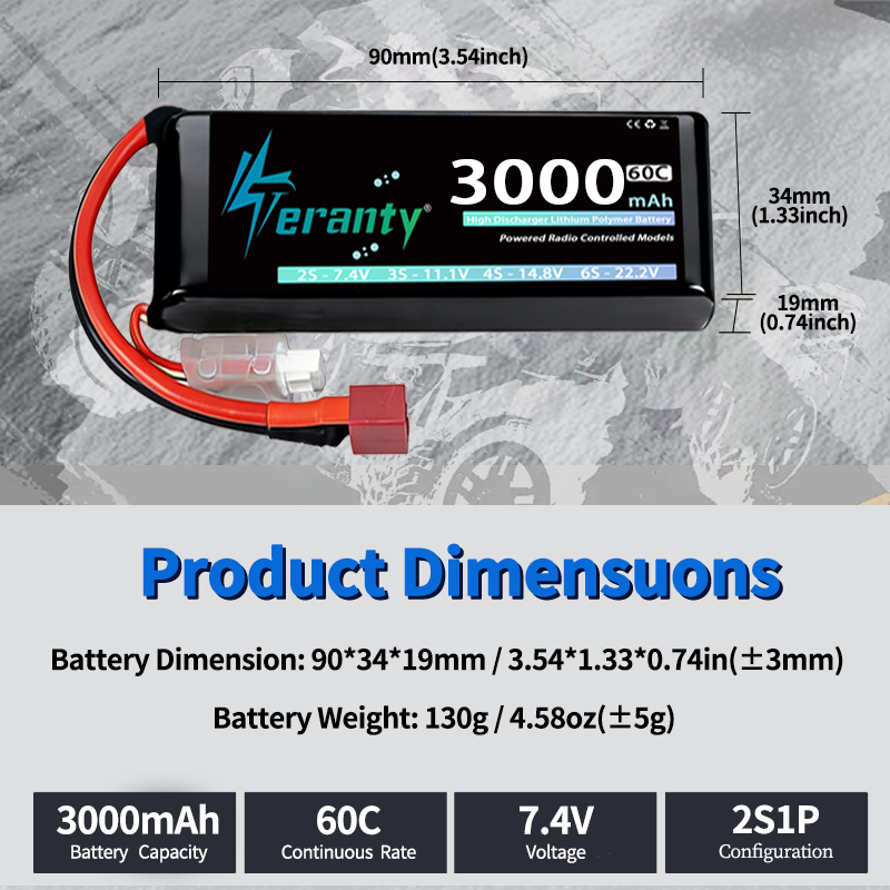 Bateria Lipo TERANTY 2S 3000mA - Rc Hobby De avaliação e preço