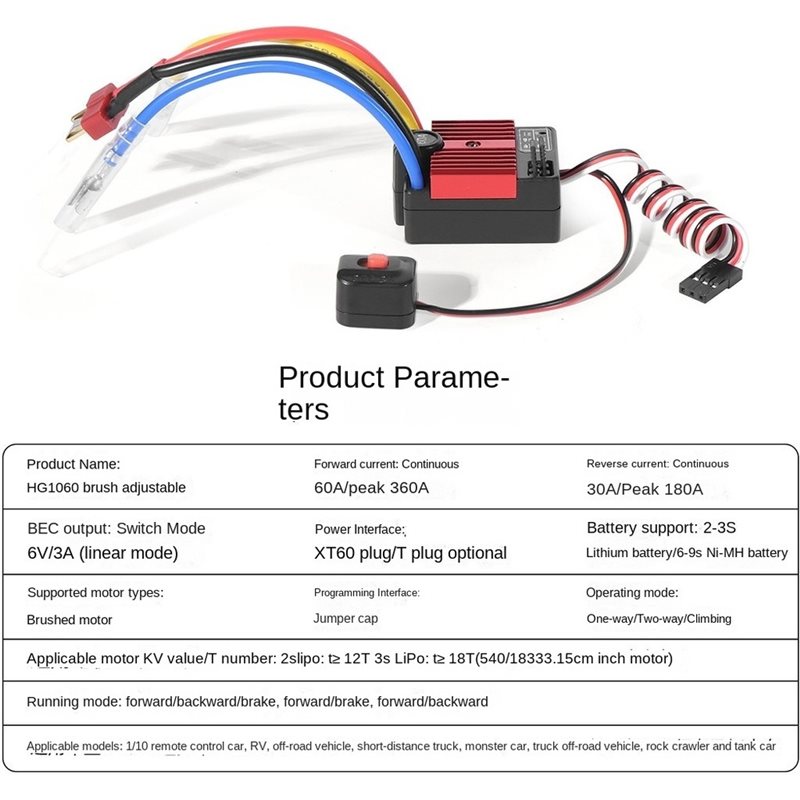 ESC à Prova d'Água BEDW-HG1060 - Esc Waterproof 60A avaliação e preço