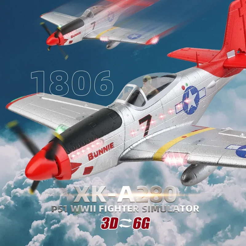 WLtoys XK A280 RC Avião P51 Fi - Rc Planes Horizon Hobby avaliação e preço