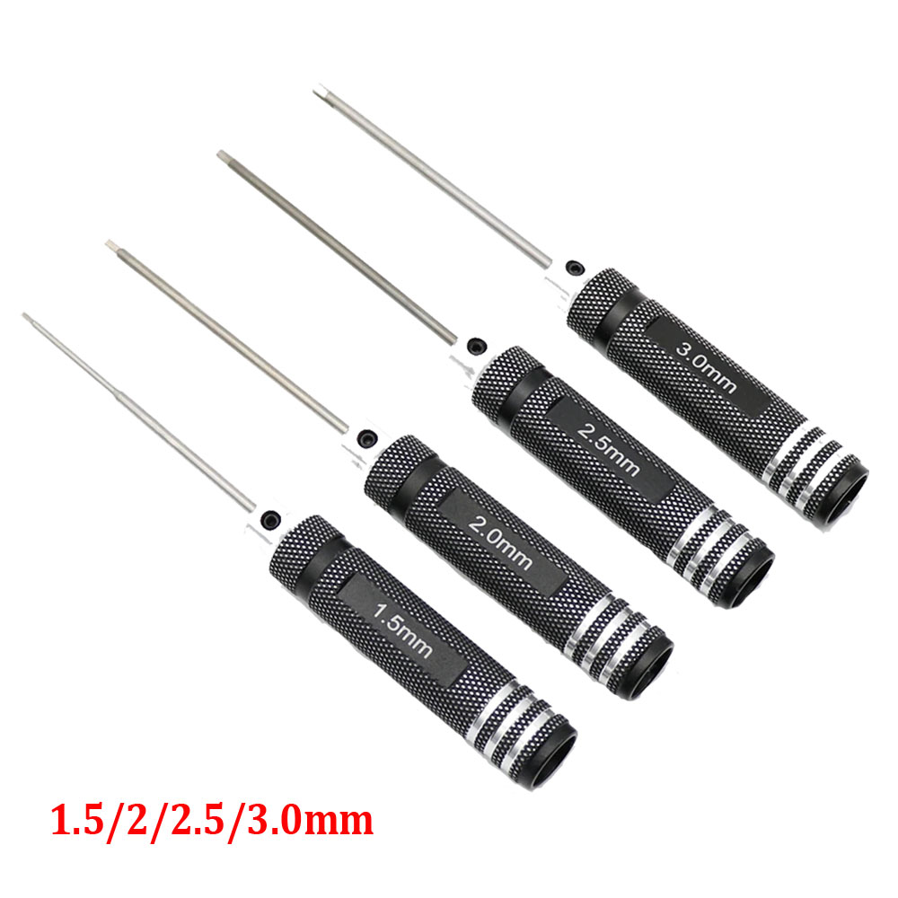 4 PCS 1.5/2/2.5/3.0mm Preto He - Rc Hobby Electric Screwdriver avaliação e preço