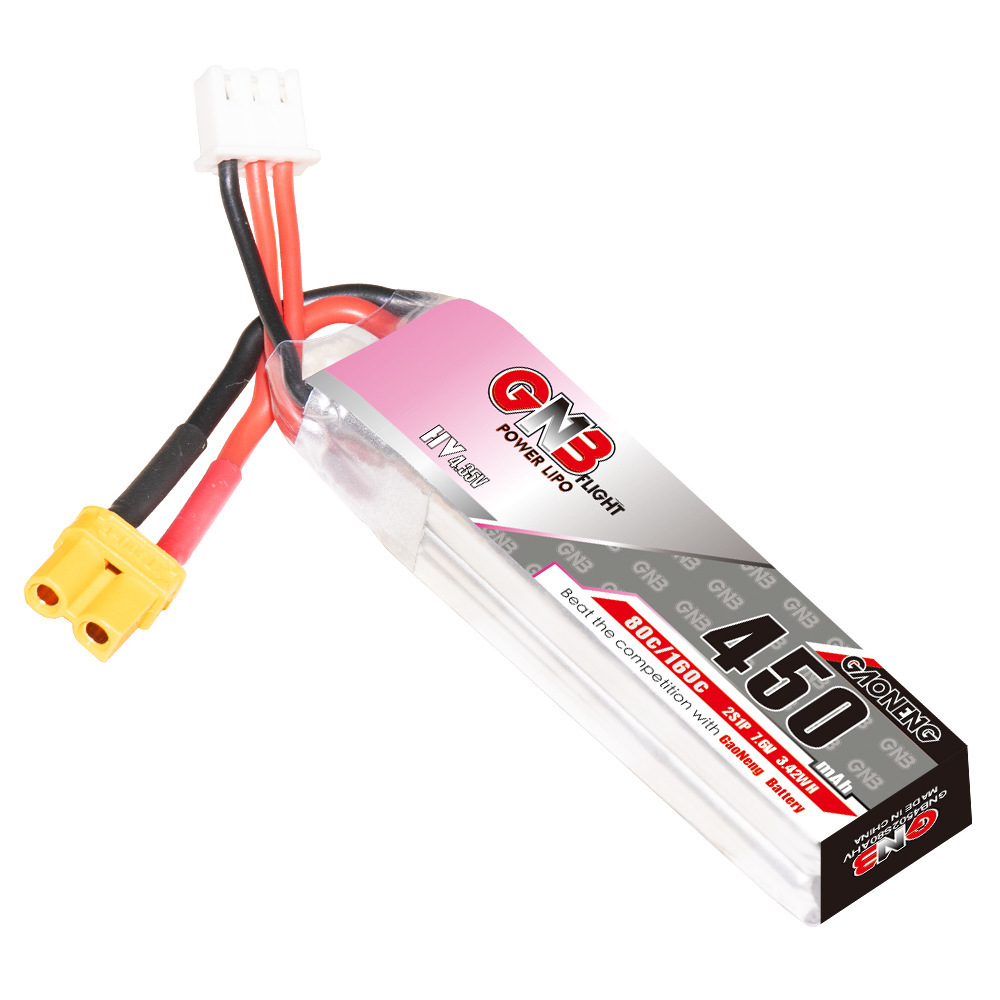 Bateria lipo gnb hv 2s 7.6v 45 - Fpv Racing Quadcopter avaliação e preço