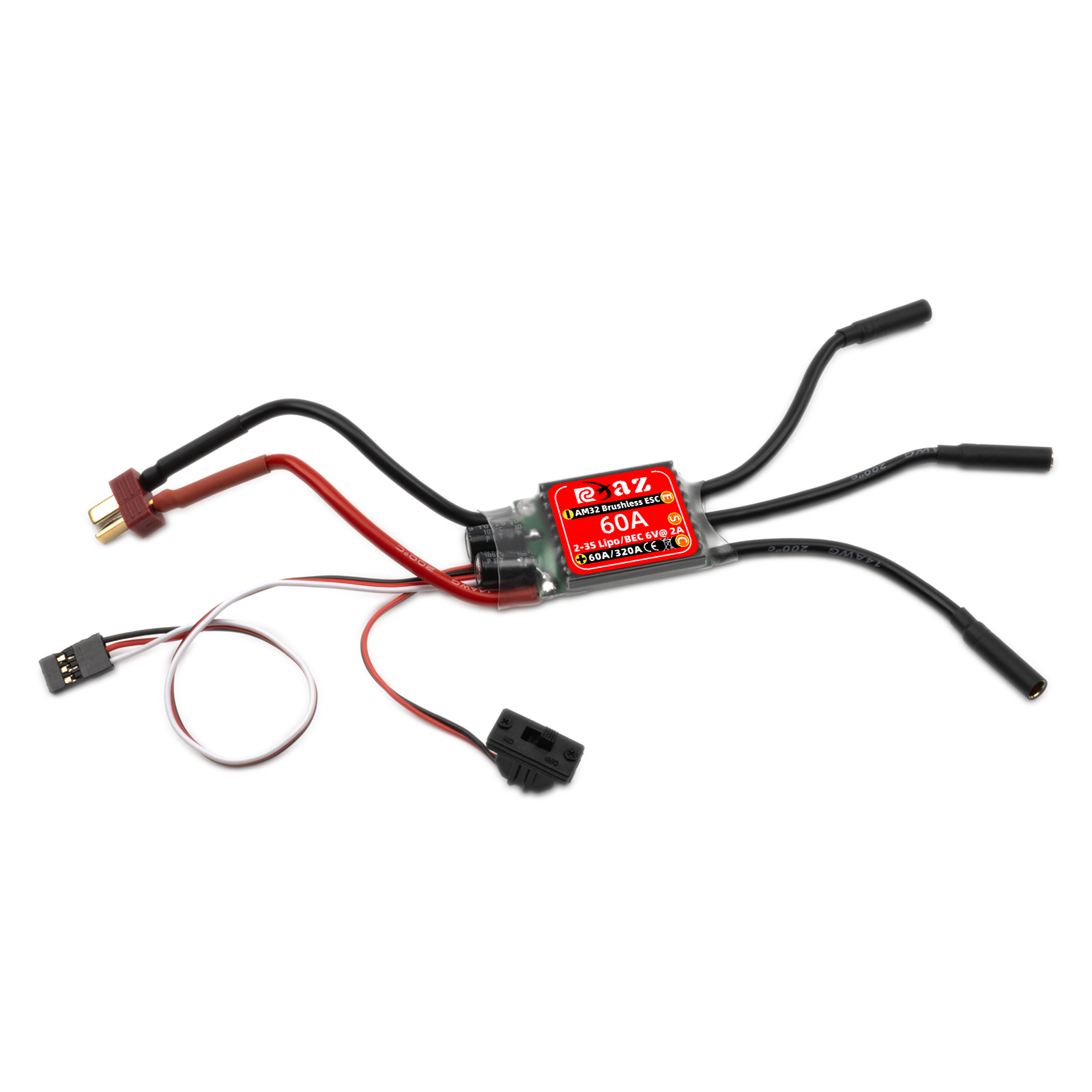 RCXAZ AM32 60A Brushless ESC C - Esc Waterproof 60A avaliação e preço