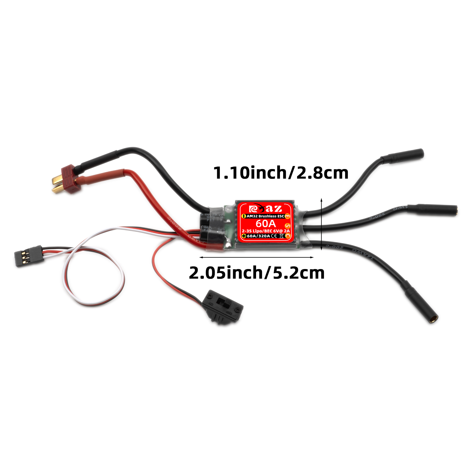 RCXAZ AM32 60A Brushless ESC C - Esc Waterproof 60A avaliação e preço