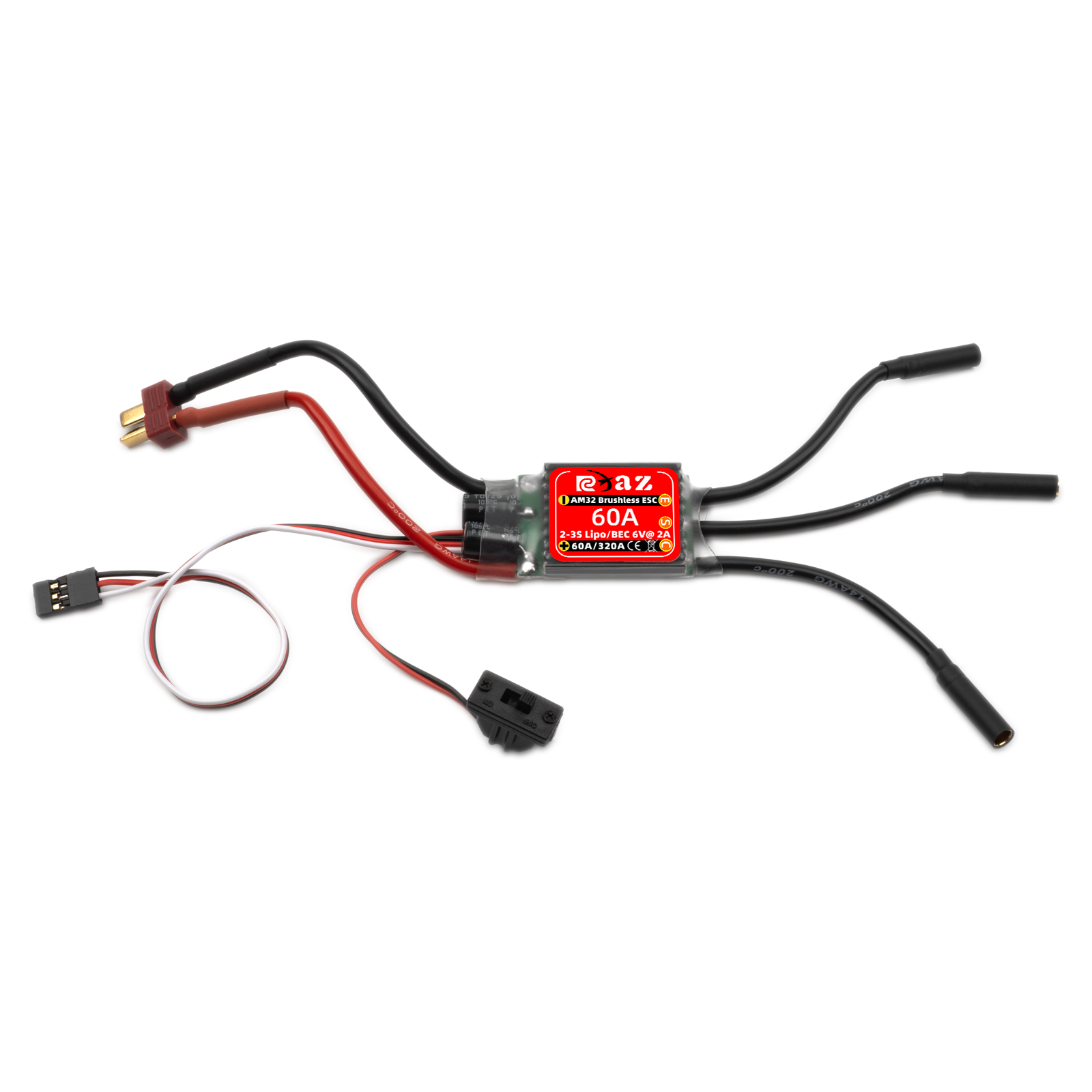 RCXAZ AM32 60A Brushless ESC C - Esc Waterproof 60A avaliação e preço